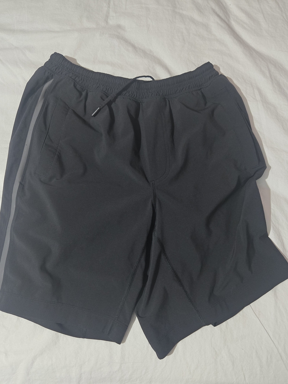 lululemon athletica Black Men's Performance Shorts with Reflective Side Stripe
